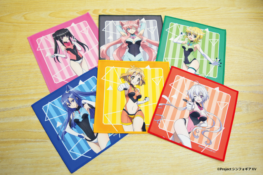 福くじ　戦姫絶唱シンフォギアVX　A賞B2マルチクロス　C賞アクリルスタンド　D賞マイクロファイバータオル