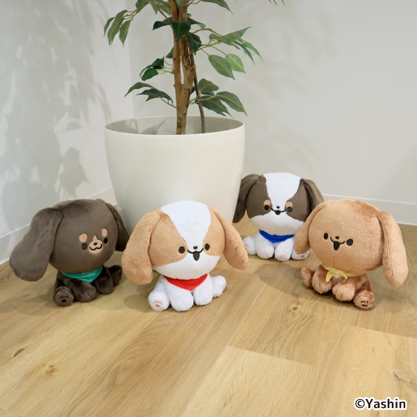 イラストレーター「ヤシン」による陽気な4つ子の子犬たちが